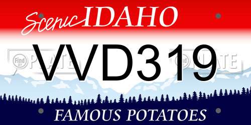 VVD319 Idaho License Plate