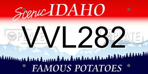 VVL282 Idaho License Plate