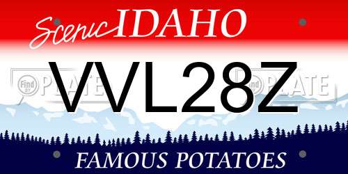 VVL28Z Idaho License Plate