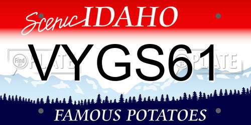 VYGS61 Idaho License Plate
