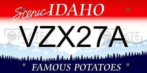 VZX27A Idaho License Plate