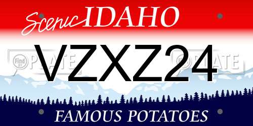 VZXZ24 Idaho License Plate