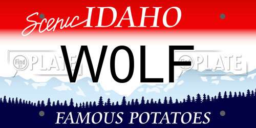 W0LF Idaho License Plate