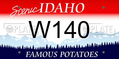 W140 Idaho License Plate