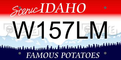 W157LM Idaho License Plate