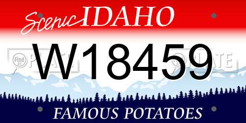 W18459 Idaho License Plate