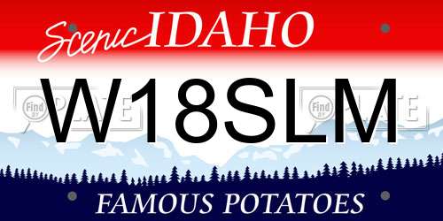 W18SLM Idaho License Plate