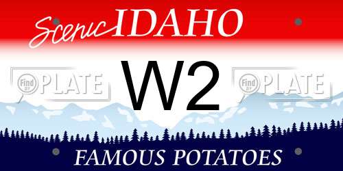 W2 Idaho License Plate