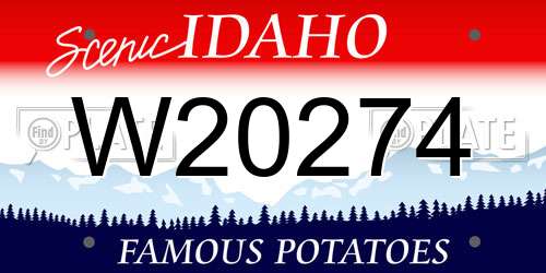 W20274 Idaho License Plate