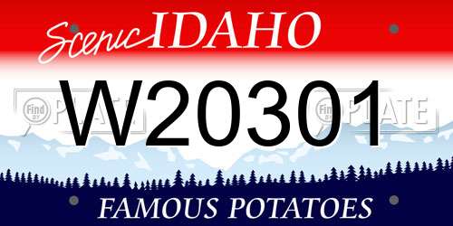 W20301 Idaho License Plate