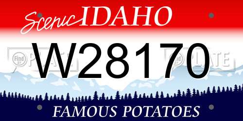W28170 Idaho License Plate