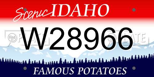 W28966 Idaho License Plate