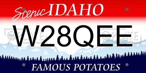 W28QEE Idaho License Plate