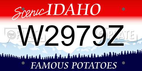 W2979Z Idaho License Plate