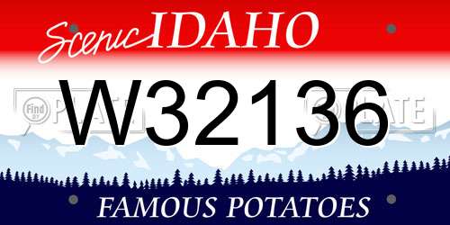 W32136 Idaho License Plate