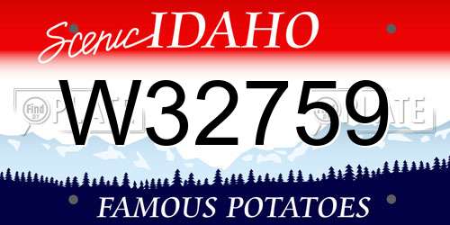 W32759 Idaho License Plate