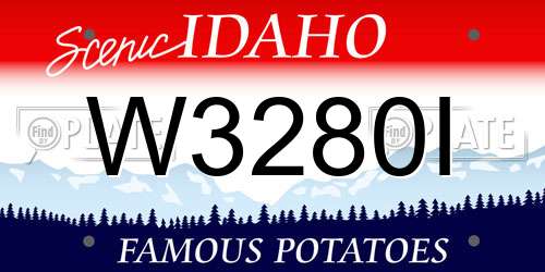 W3280I Idaho License Plate
