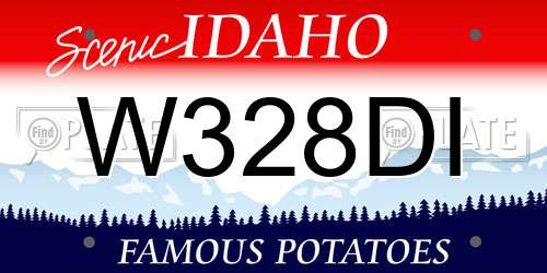 W328DI Idaho License Plate