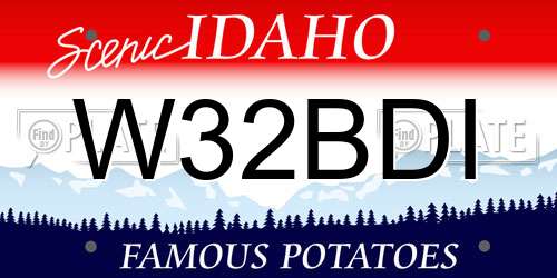 W32BDI Idaho License Plate