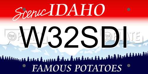 W32SDI Idaho License Plate