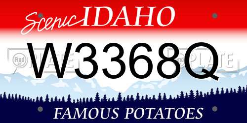 W3368Q Idaho License Plate