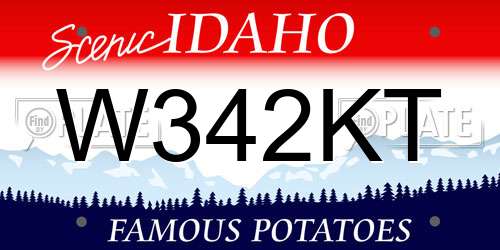 W342KT Idaho License Plate