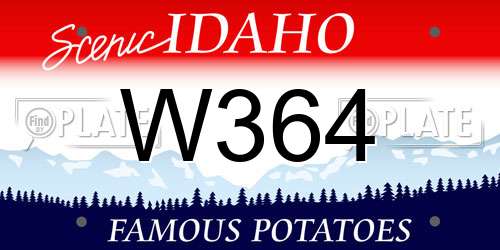 W364 Idaho License Plate