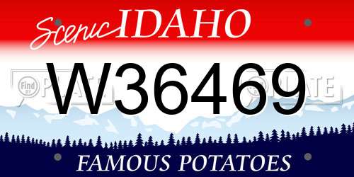 W36469 Idaho License Plate