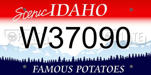 W37090 Idaho License Plate