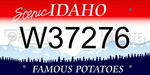 W37276 Idaho License Plate