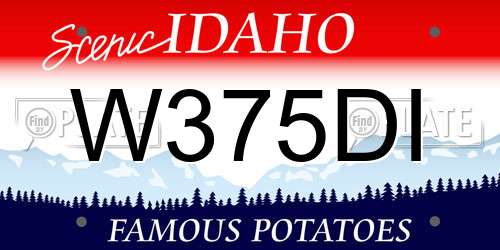 W375DI Idaho License Plate