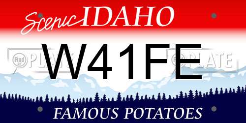 W41FE Idaho License Plate