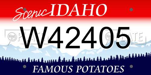 W42405 Idaho License Plate