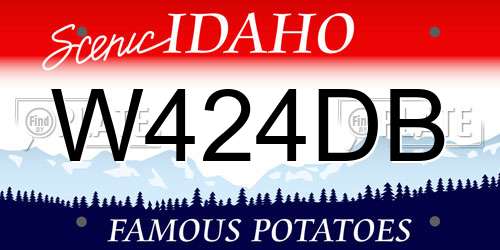W424DB Idaho License Plate