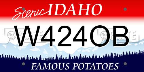 W424OB Idaho License Plate