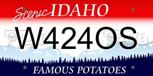 W424OS Idaho License Plate