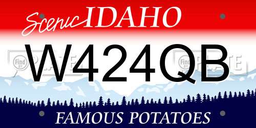 W424QB Idaho License Plate