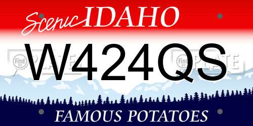 W424QS Idaho License Plate