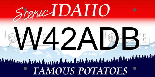 W42ADB Idaho License Plate