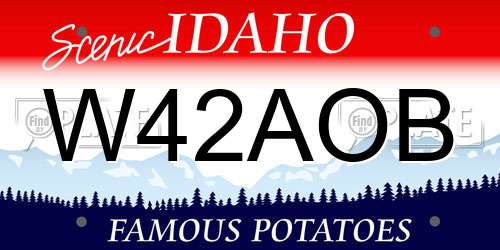 W42AOB Idaho License Plate