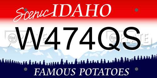 W474QS Idaho License Plate