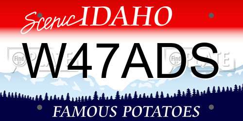 W47ADS Idaho License Plate