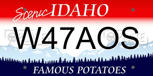 W47AOS Idaho License Plate
