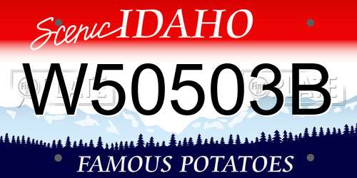 W50503B Idaho License Plate