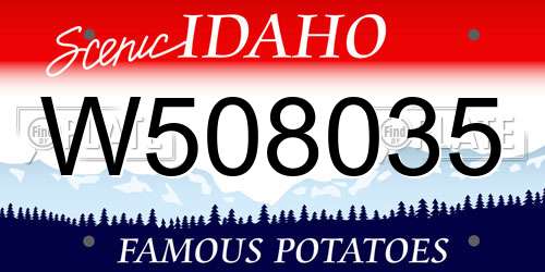 W508035 Idaho License Plate