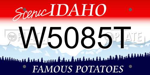 W5085T Idaho License Plate
