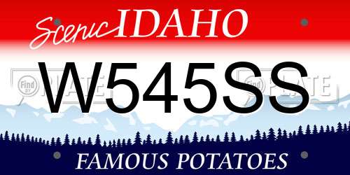 W545SS Idaho License Plate