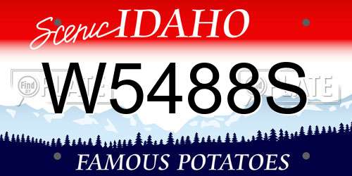 W5488S Idaho License Plate