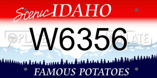 W6356 Idaho License Plate