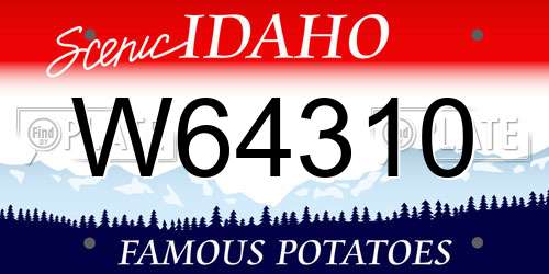 W64310 Idaho License Plate
